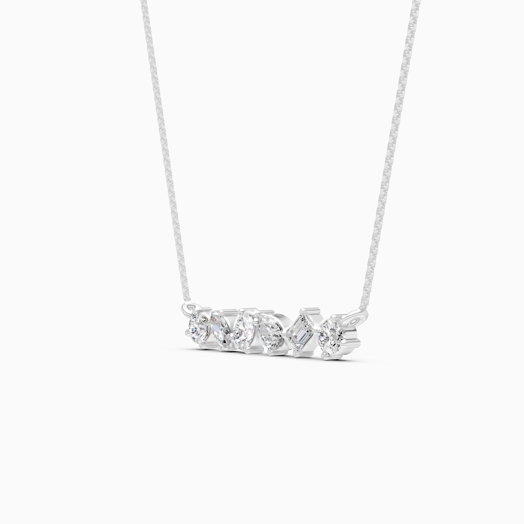 Multi-Shape Lab Grown Diamond Pendant
